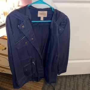 Forever21 navy blue cargo jacket (s)